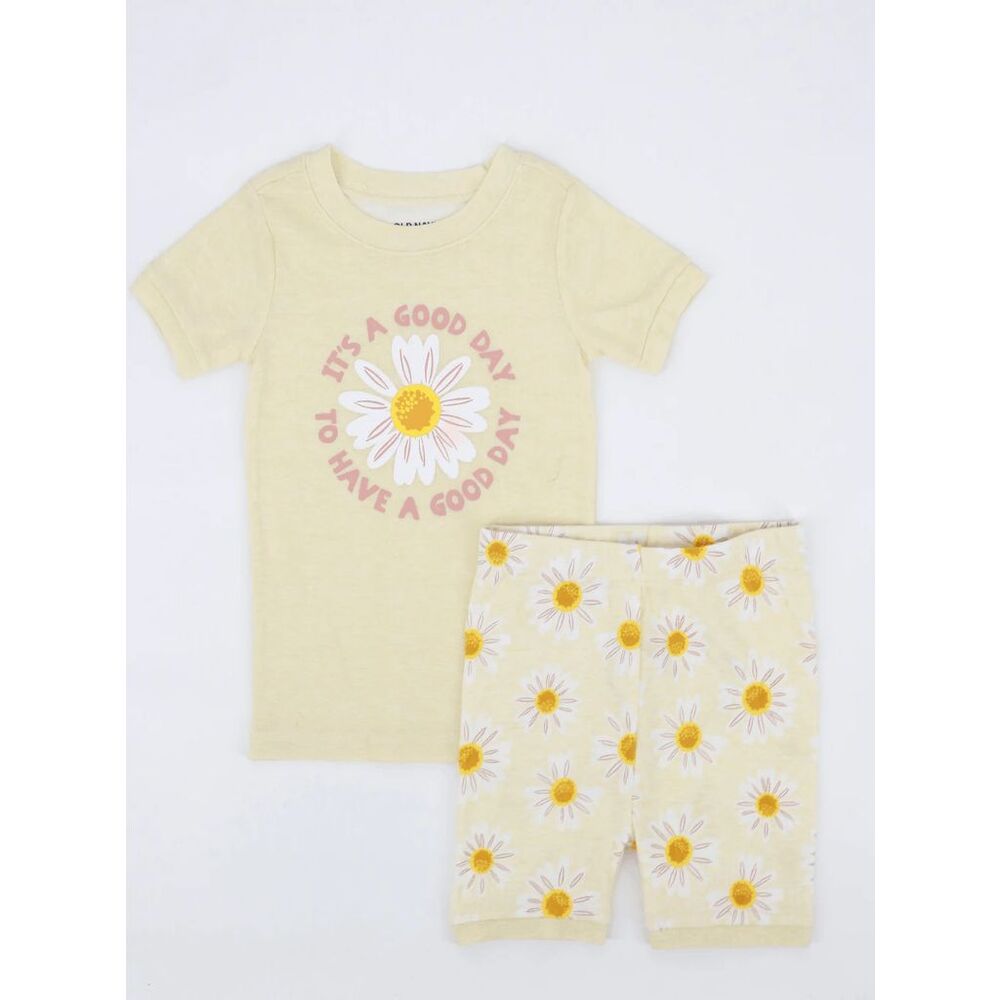OLD NAVY Unisex Baby Graphic Pajama Shorts - Yellow 3T